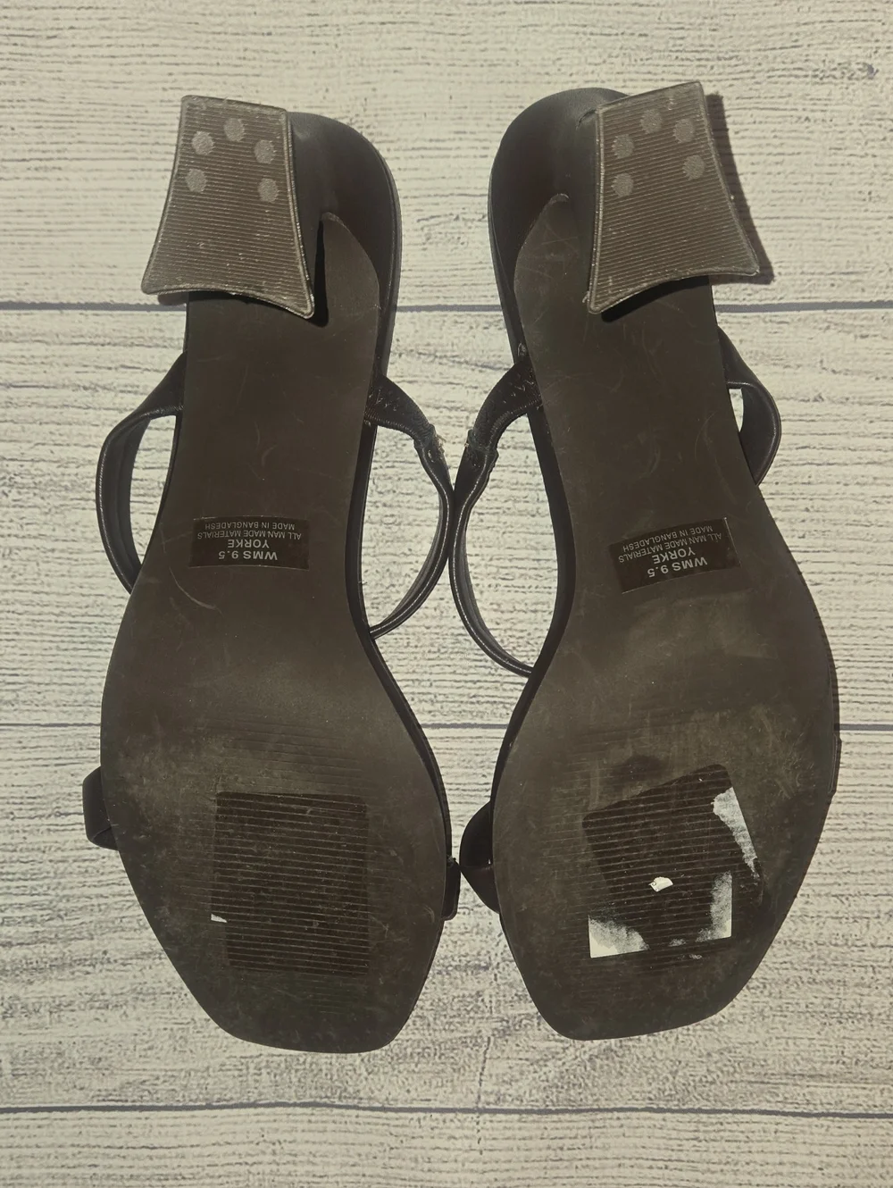 DV Dolce Vita Yorke Square-Toe High-Heel Dress Sandals Chocolate Brown Size 9.5